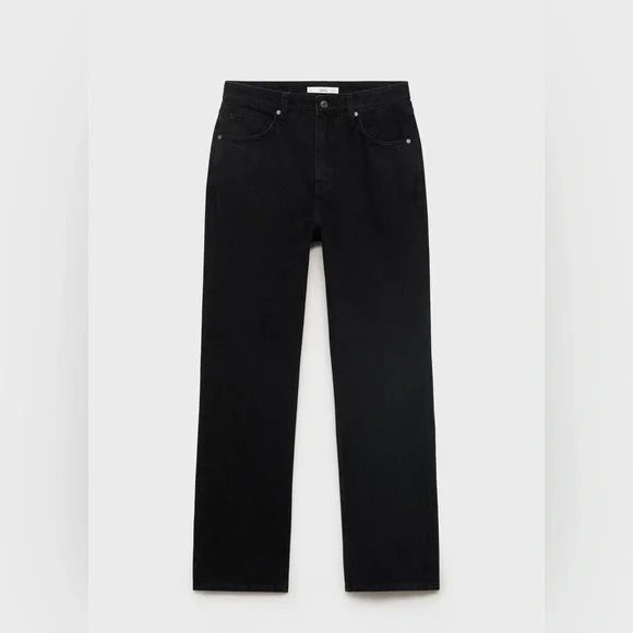 Sz 6 MATILDA Mango Women MEDIUM-RISE STRAIGHT-FIT JEANS - Picture 3 of 12